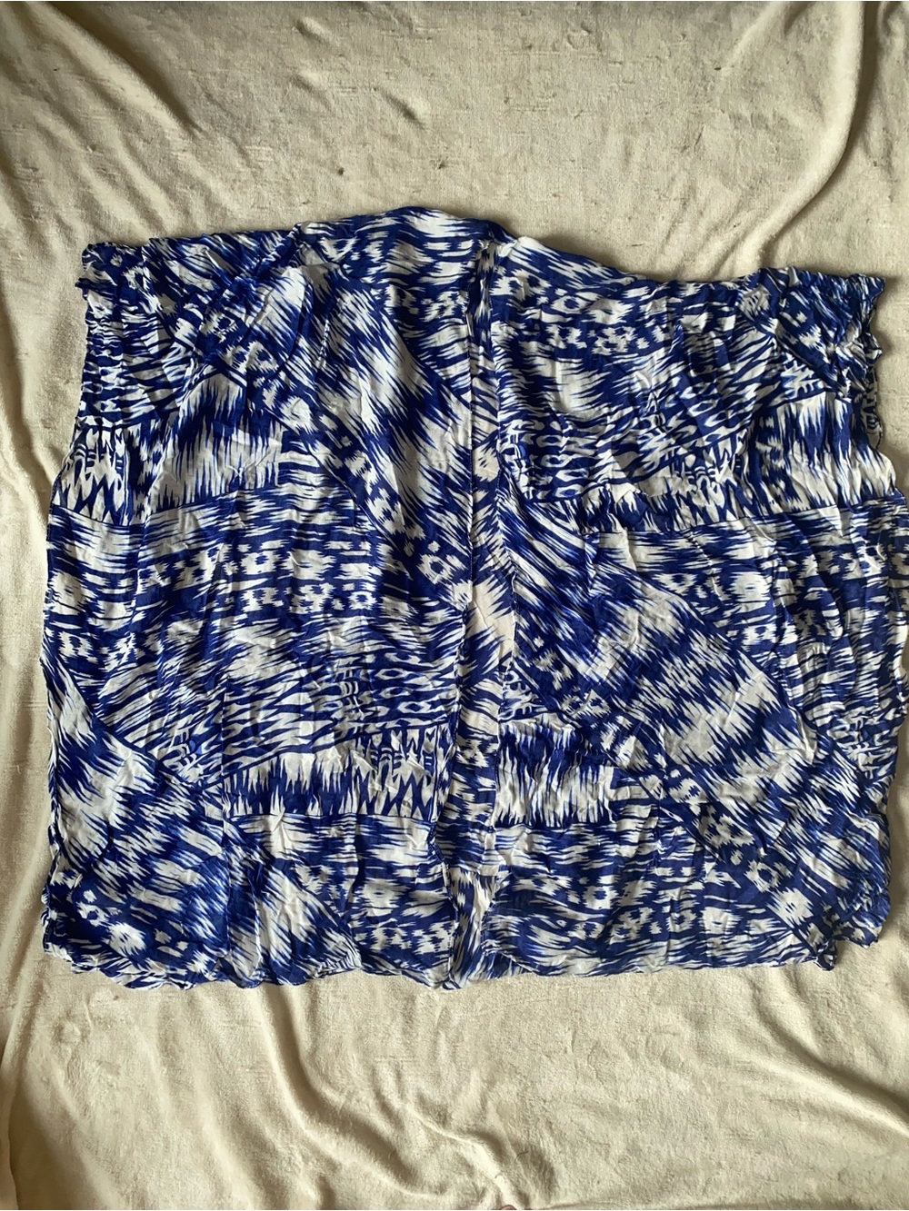 Michael Stars Blue and White Patterned Swim Sarong